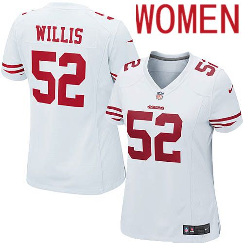 Women San Francisco 49ers 52 Patrick Willis Nike White Team Color Game NFL Jersey
